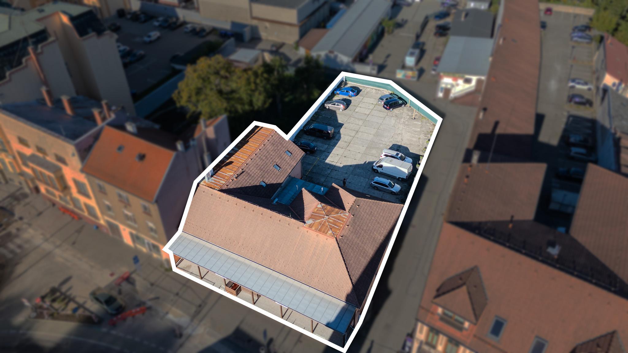 ZNÍŽENÉ Pozemok centrum Trenčín 1 269 m² parkovací dom/ byty