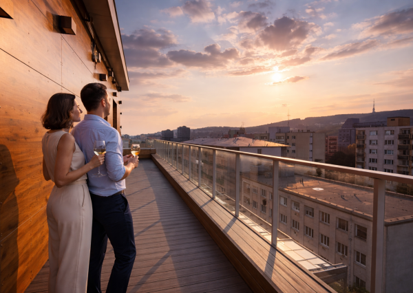 NA PREDAJ Luxusný 4-izbový penthouse Nové Mesto Bratislava