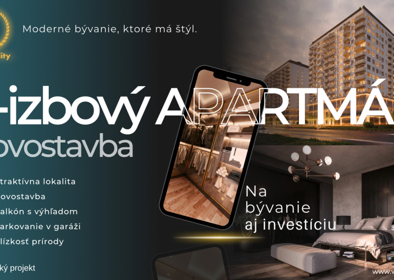 PANÓNSKA | 2-IZBOVÉ APARTMÁNY | PRÉMIOVÉ BÝVANIE V PETRŽALKE
