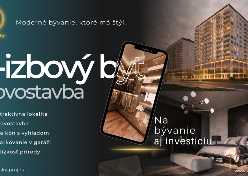PANÓNSKA | 3-IZBOVÉ BYTY | PRÉMIOVÉ BÝVANIE V PETRŽALKE